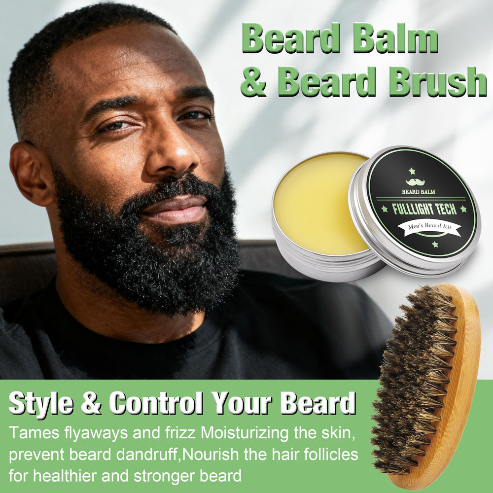 FullLIGHT TECH Sweet Tobacco beard shampoo bottle for clean, balanced beard