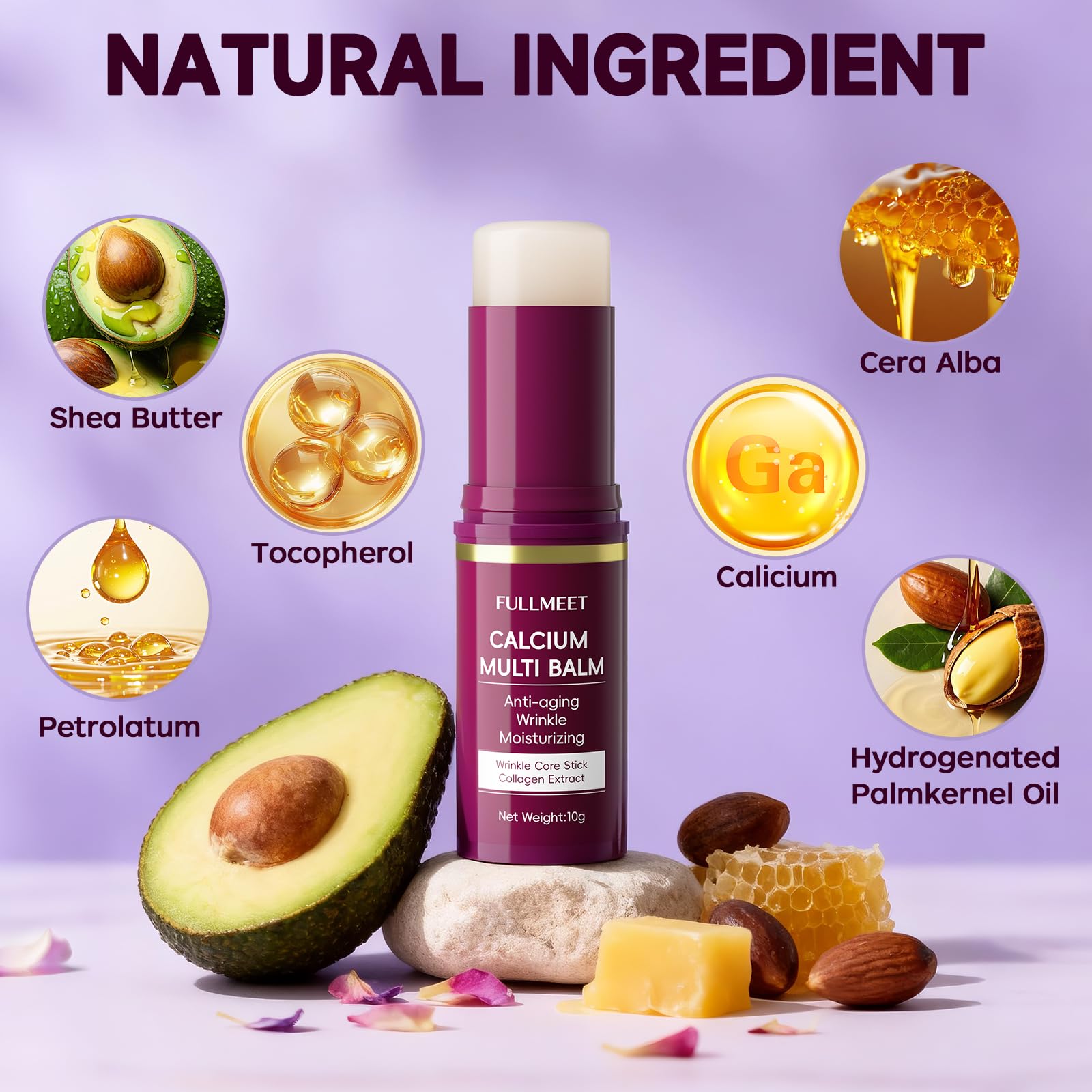 FullMeet balm on lips providing nourishing moisture