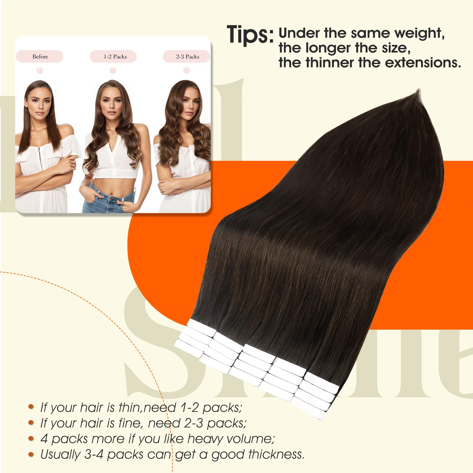 Full Shine adhesive double-sided tape for secure invisible attachment