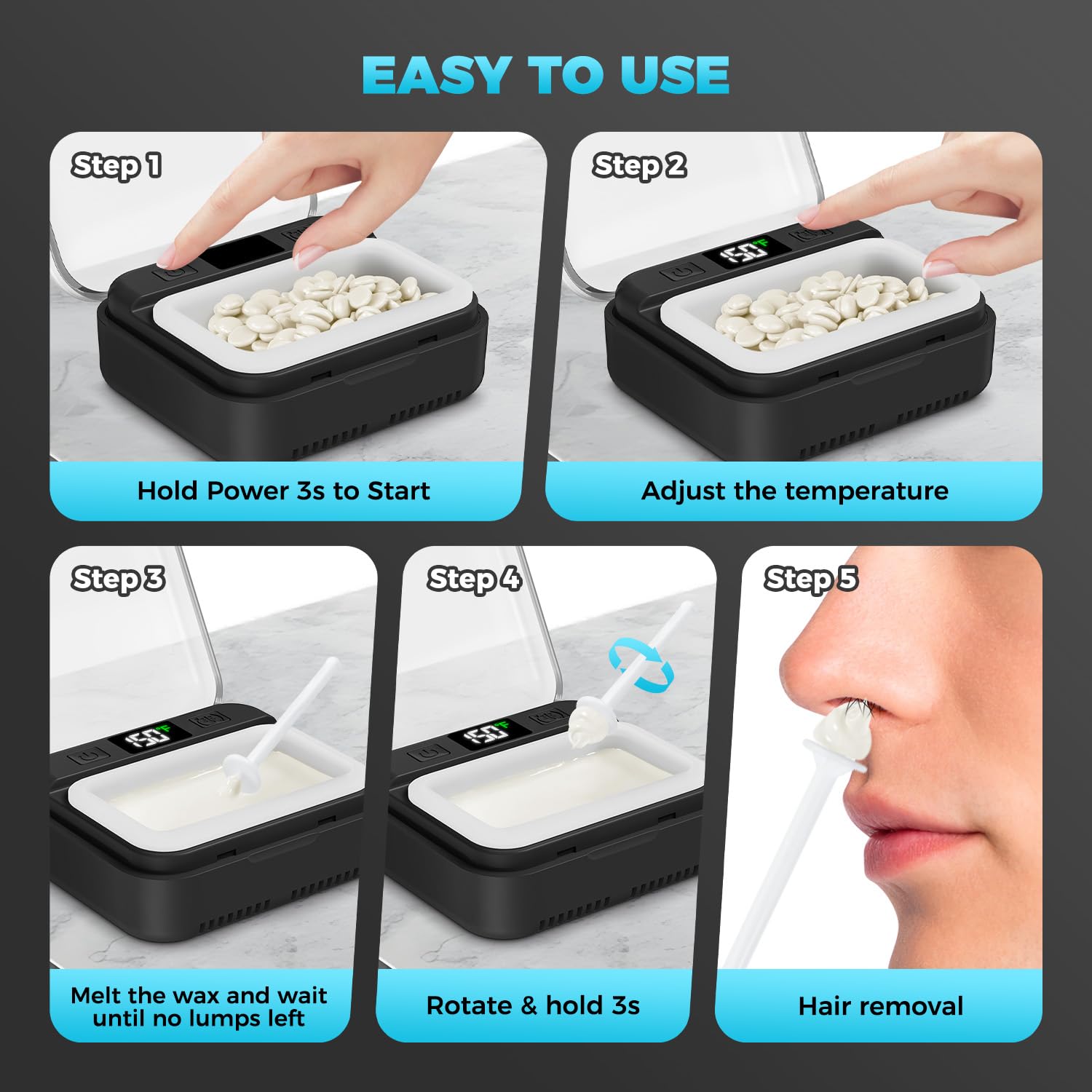 FullWoyi plastic nose sticks deliver hygienic placement for precision waxing