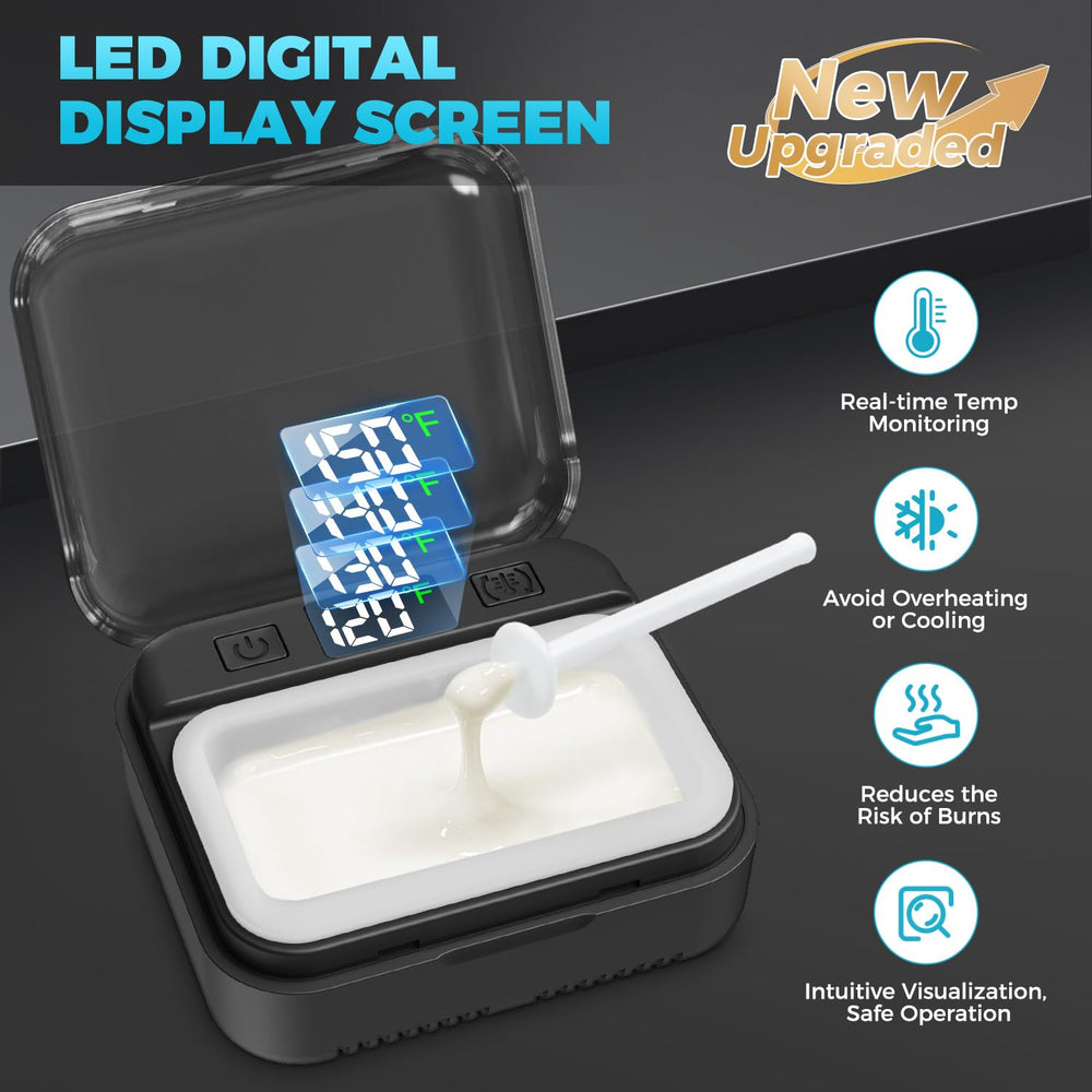 FullWoyi silicone wax pot keeps wax secure and clean during use