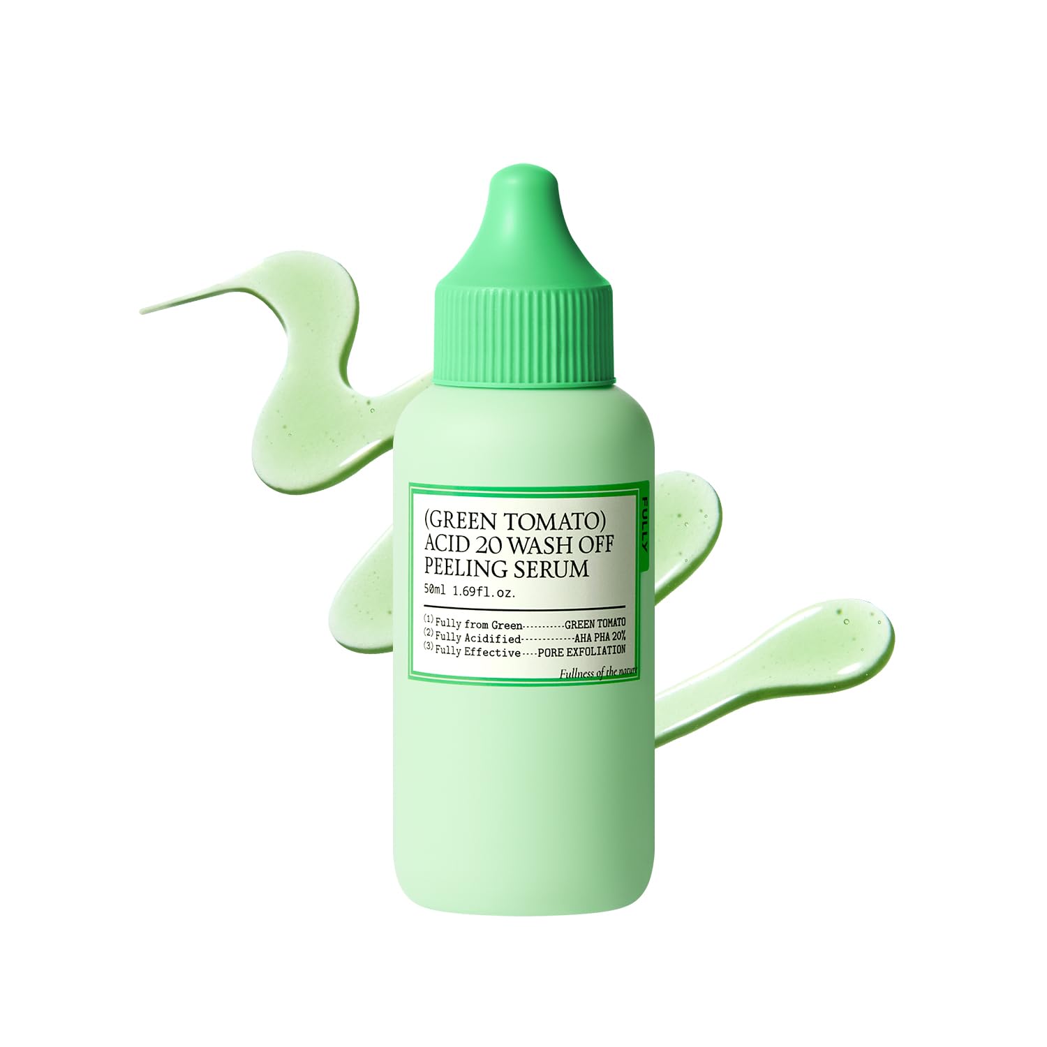 FULLY Green Tomato Acid 20 serum bottle promoting radiant skin