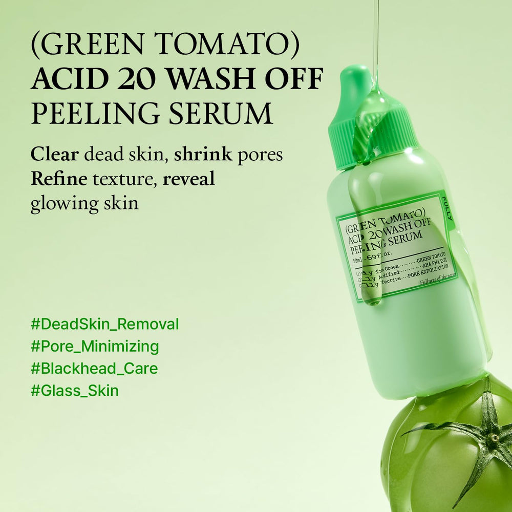 FULLY wash-off serum in-use on skin for quick exfoliation