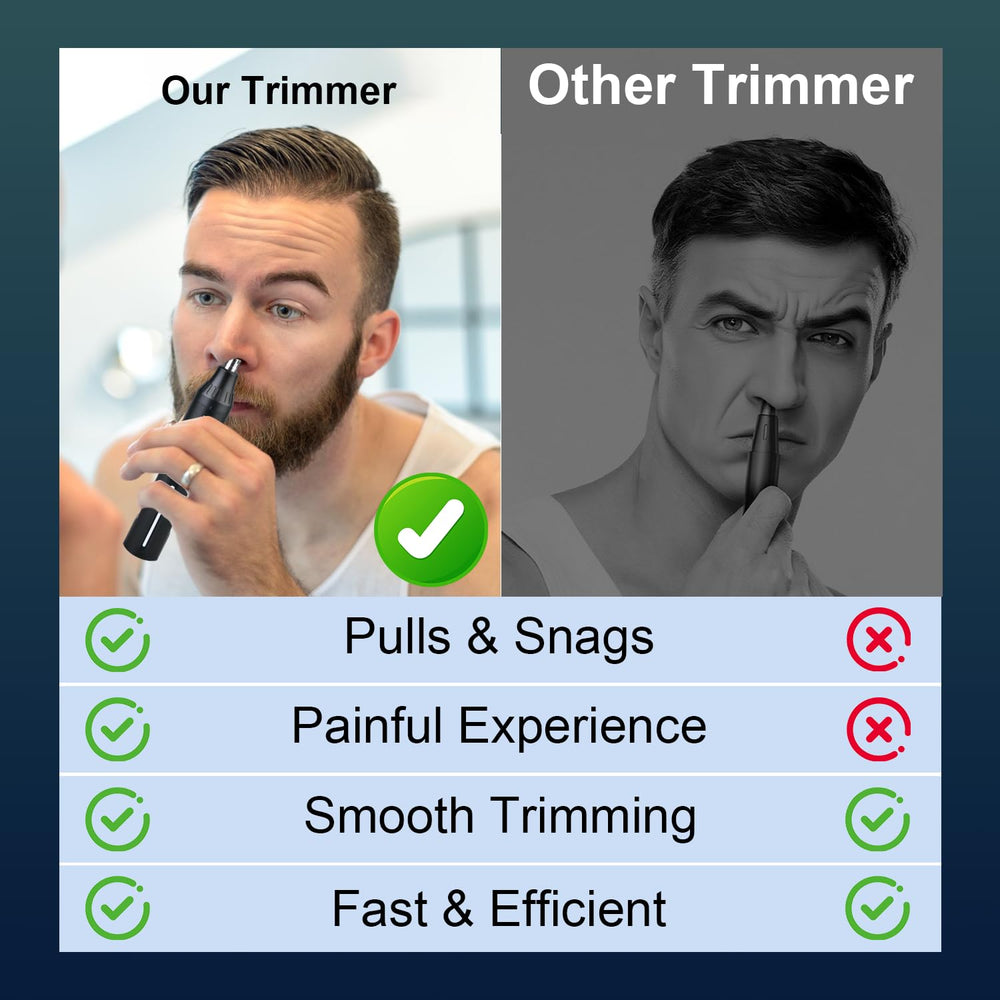 Fululuer nose-trimmer-4in1-blade-detail highlights dual-edge blades for painless trimming