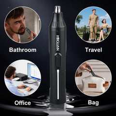 Fululuer nose-trimmer-ipx4-waterproof indicates splash-proof design for daily use
