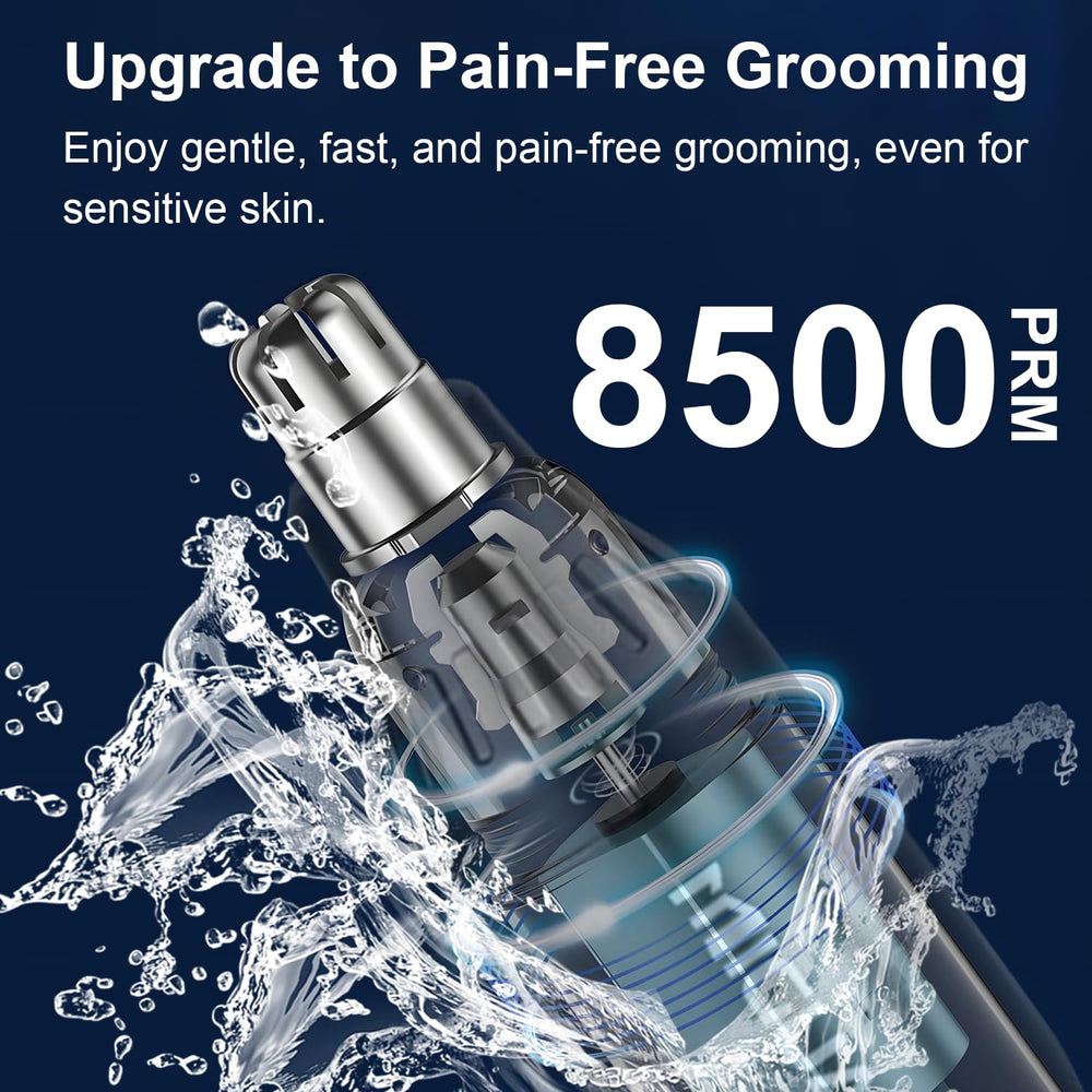 Fululuer nose-trimmer-washable-head demonstrates easy cleaning after grooming