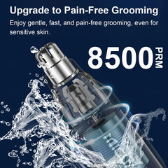 Fululuer nose-trimmer-washable-head demonstrates easy cleaning after grooming