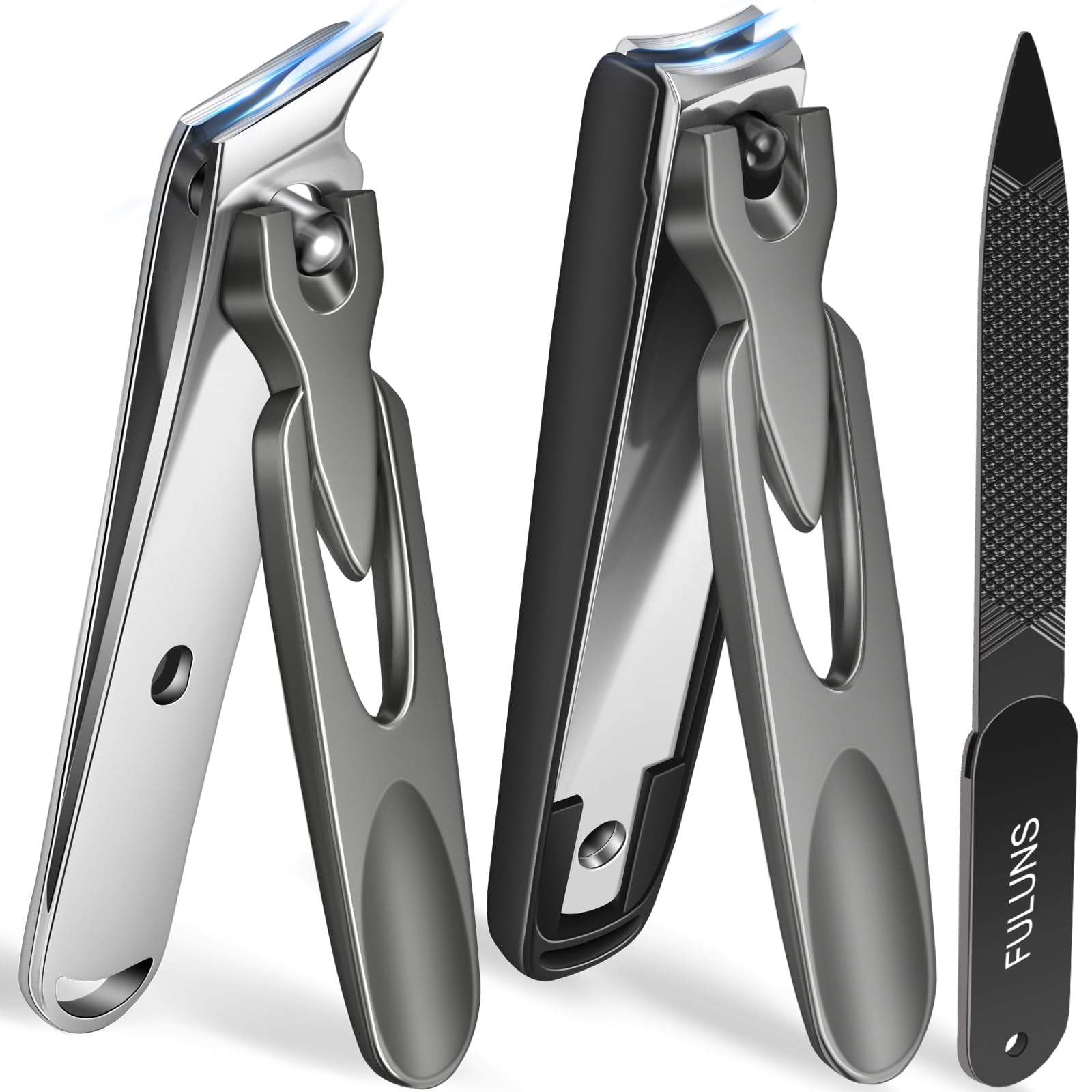 FULUNS nail clippers set boxed for gifting and easy storage.