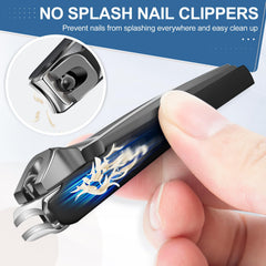 FULUNS slanted toenail clippers close-up showing curved blade for precise cuts.