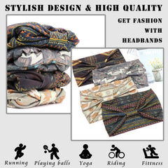 FULZTEY grey knotted headband pairs with outfits, keeps hair in place