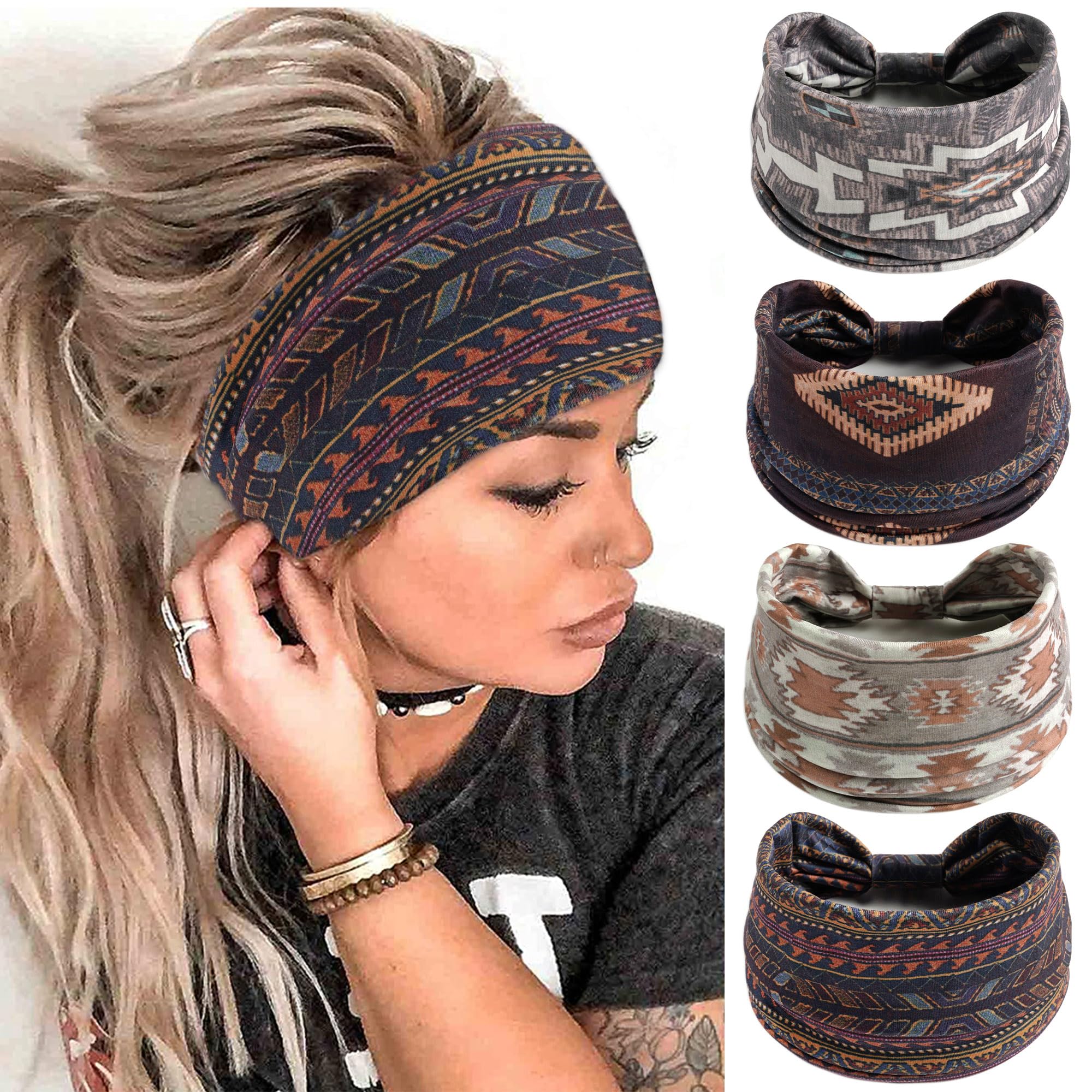 FULZTEY maroon knotted headband for casual daily wear with stylish flair