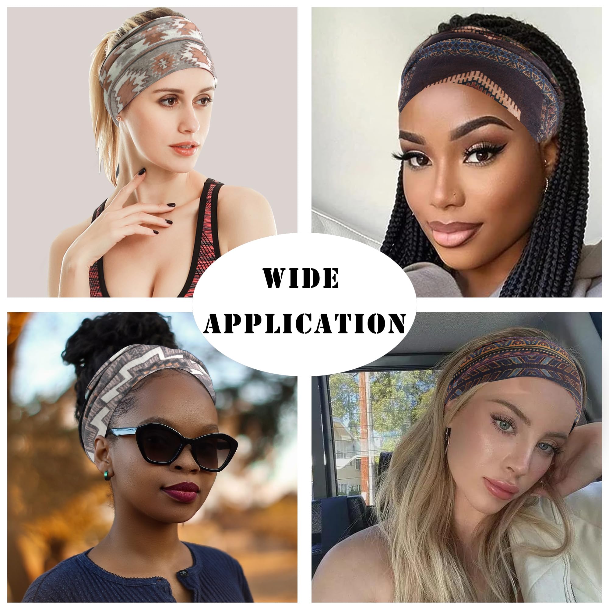 FULZTEY non-slip-fit headband secures hair during exercise and daily activities