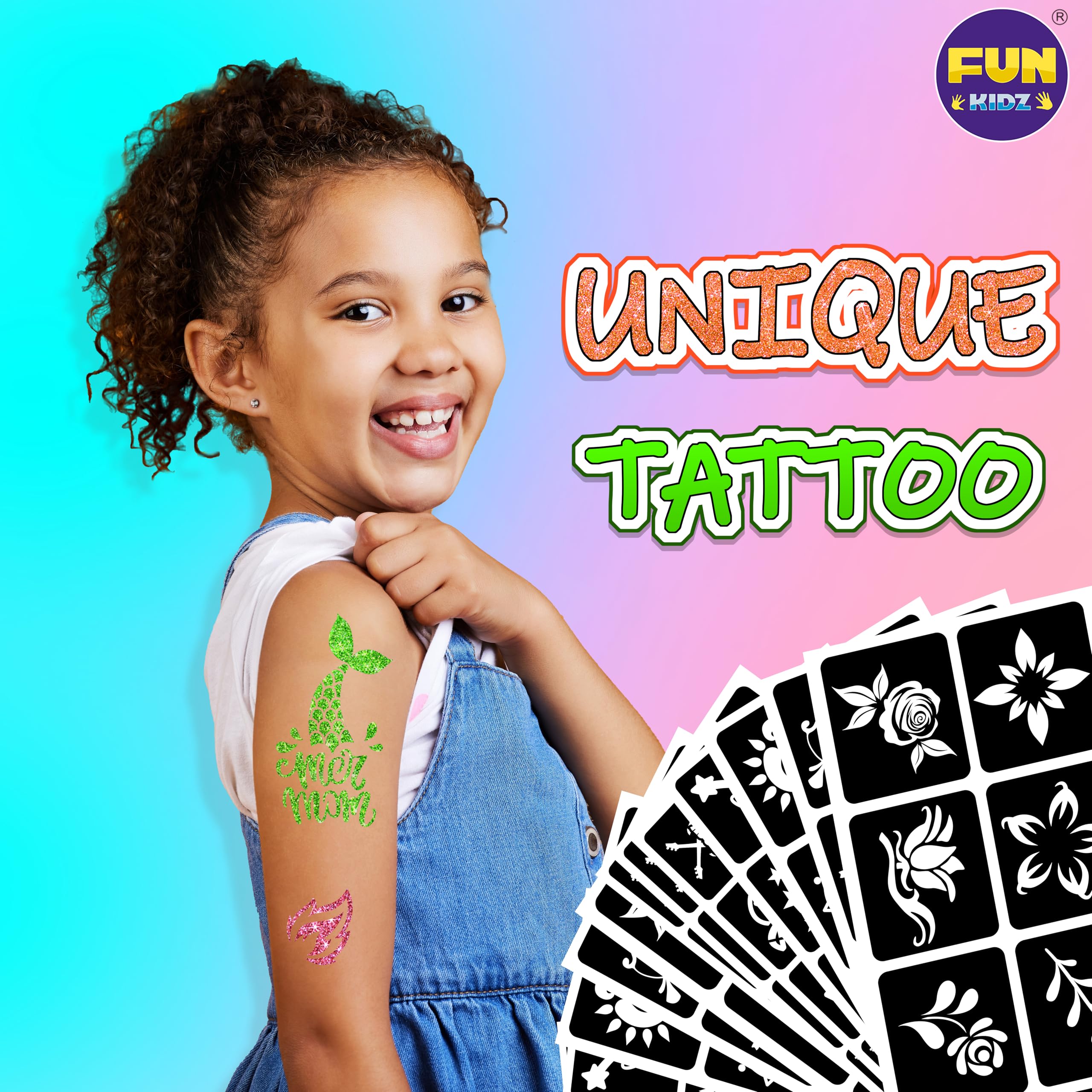 FUN KIDZ 106 stencils provide reusable patterns for endless designs