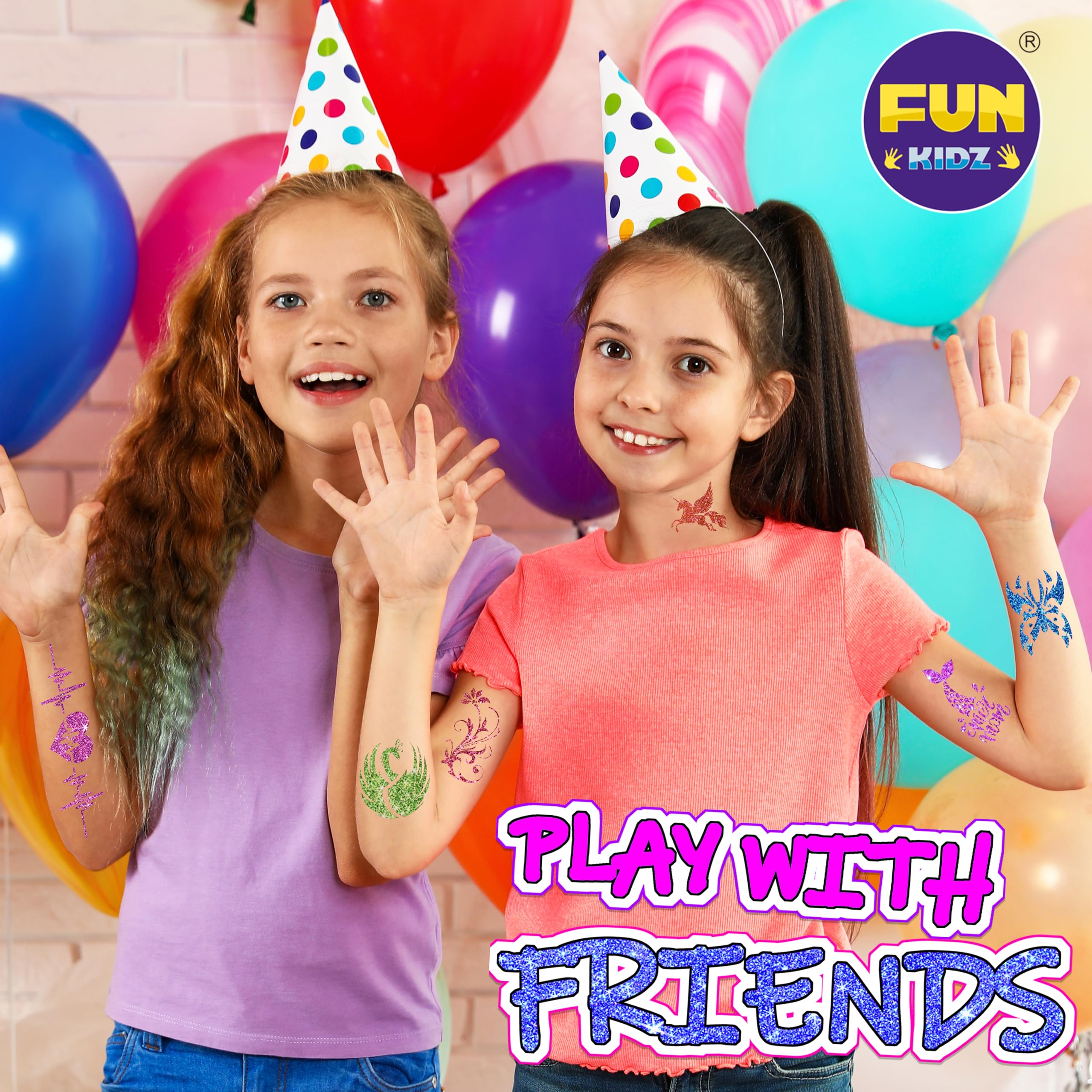 FUN KIDZ cute body art demo on arm shows wearable style