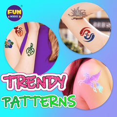 FUN KIDZ metallic markers create bold shimmer on skin
