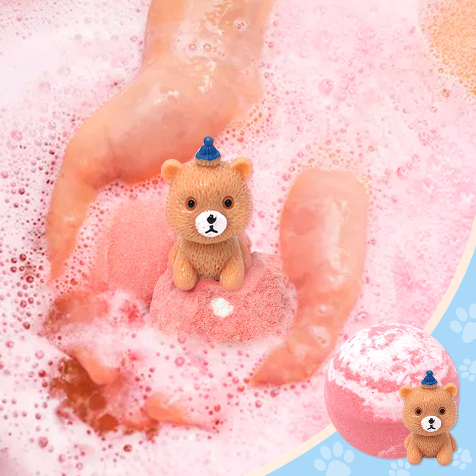 Funcrevity bubble fizz bath time with toys encourages imaginative play.