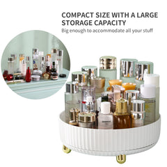 Funest clear acrylic bathroom tray displays skincare in a tidy, accessible layout.
