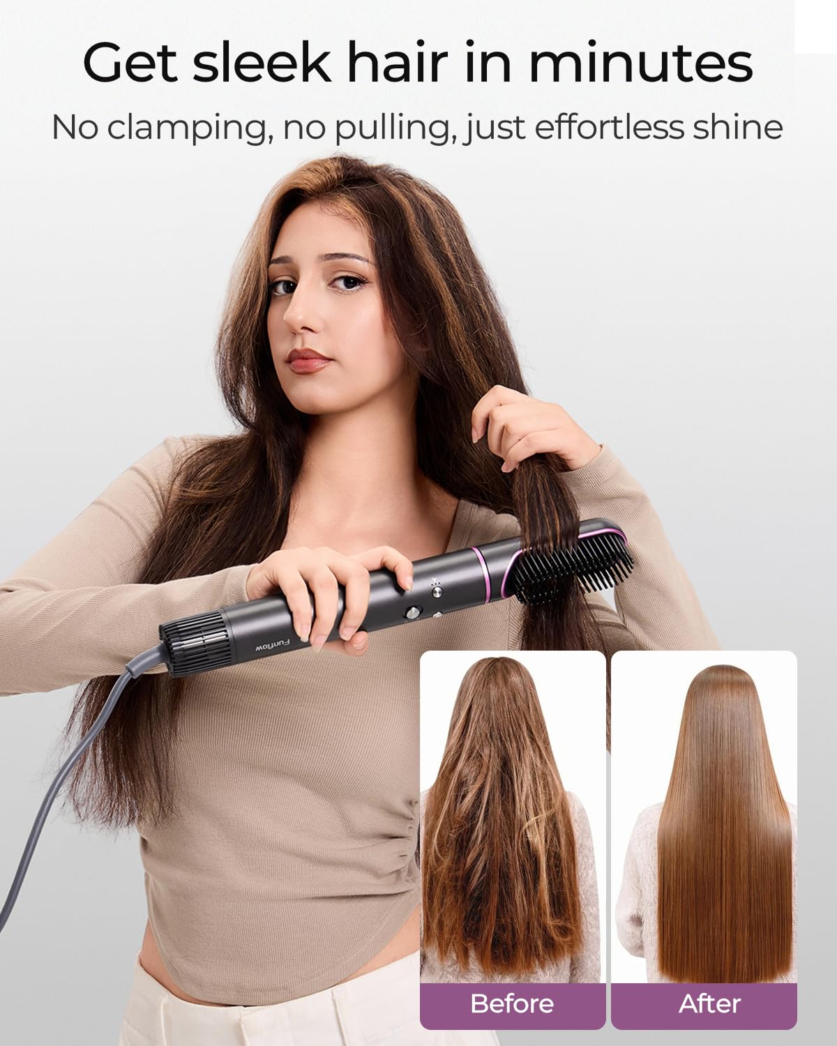 Funflow right curling barrel offering versatile curl directions and volume.