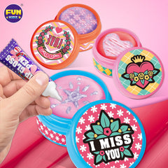 FUN KIDZ lip balm kit pouring action with colorful blends