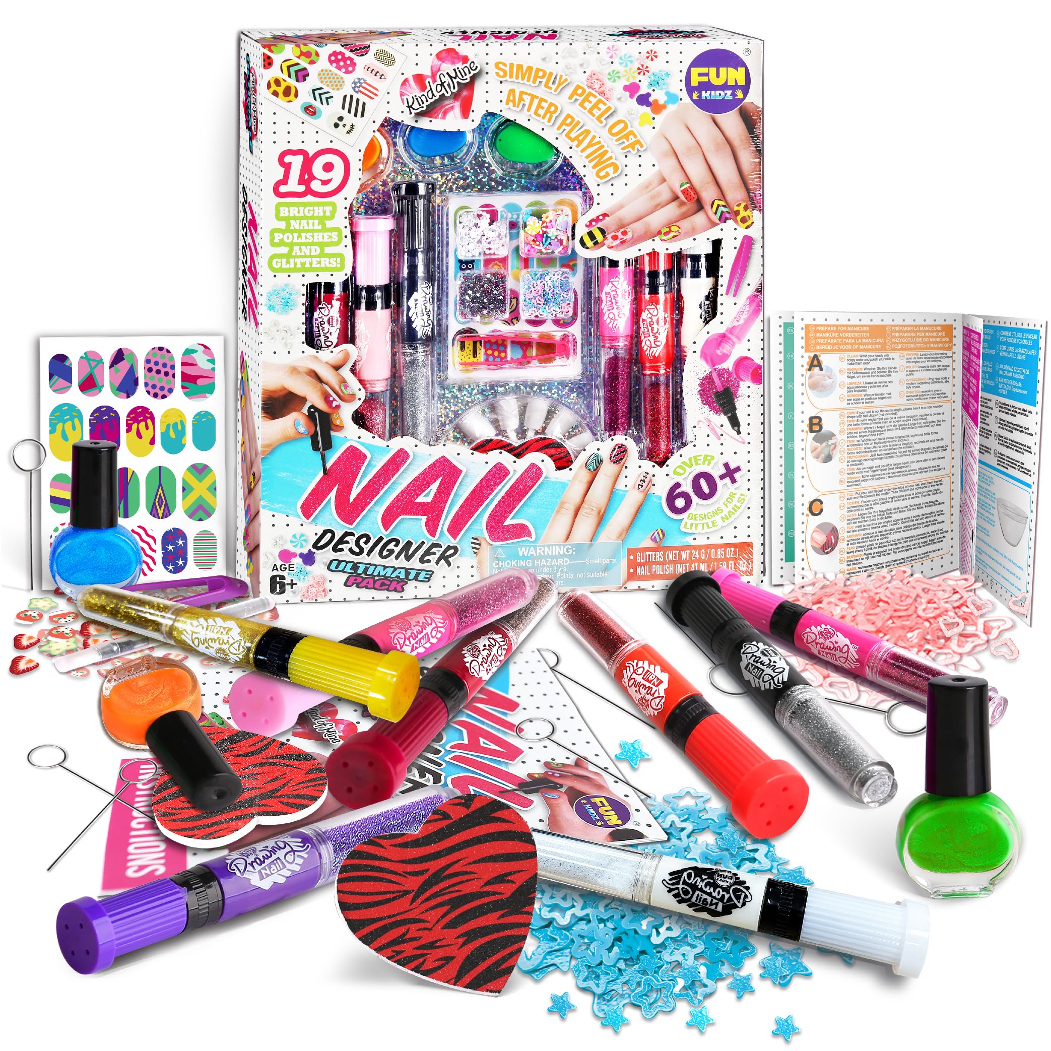 FUNKIDZ Nail Polish Pens Kit overview with vibrant colors for easy DIY art.