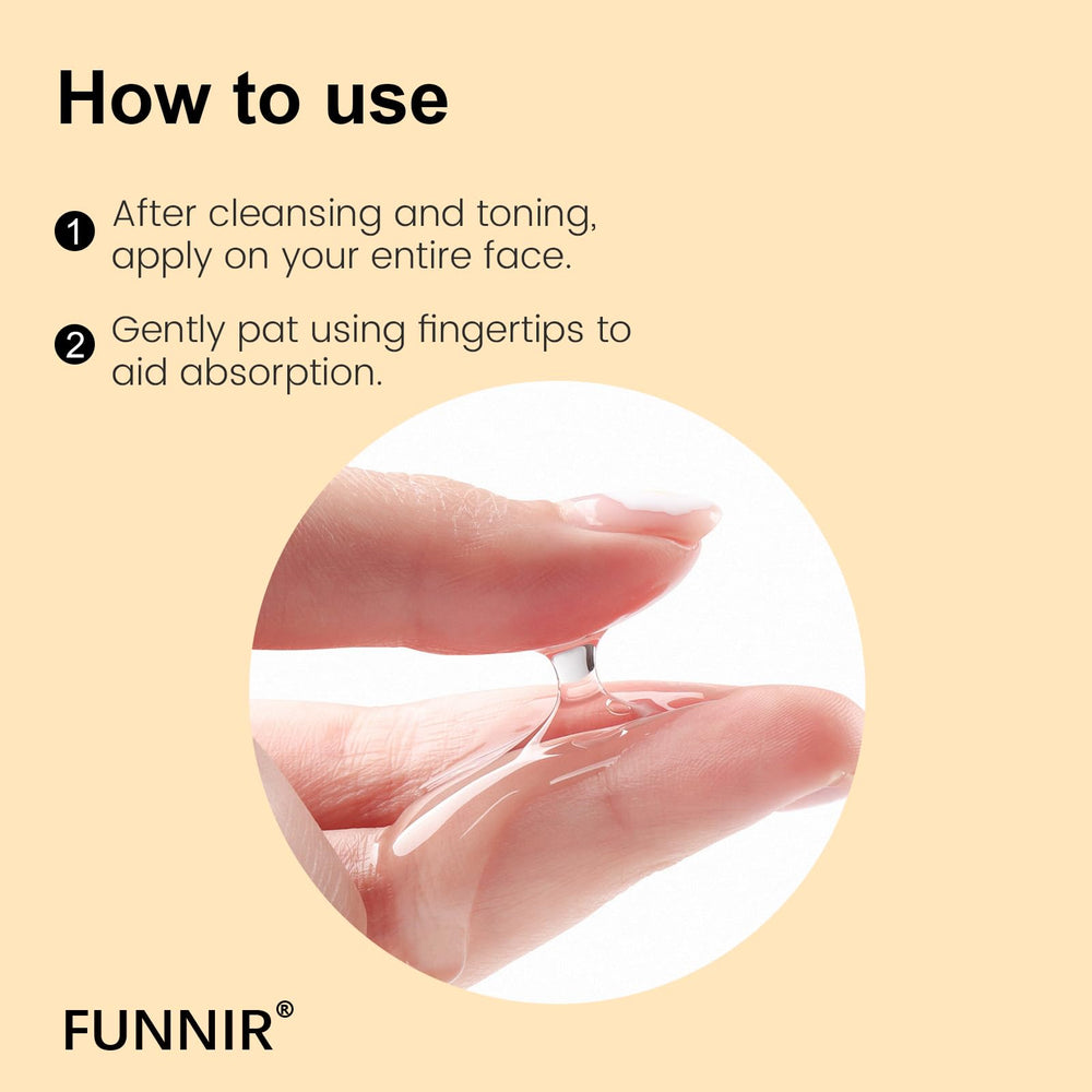 FUNNIR Snail Mucin 96% Essence showcased in skincare routine for hydration