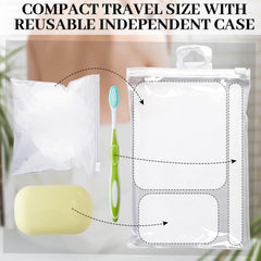 Funnymoom loofah 4x4 inch small exfoliating puff for travel.