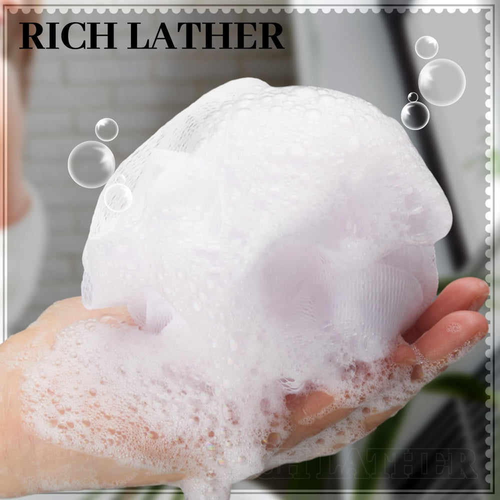 Funnymoom vacuum-packed loofah 12-pack ready to soak before use.