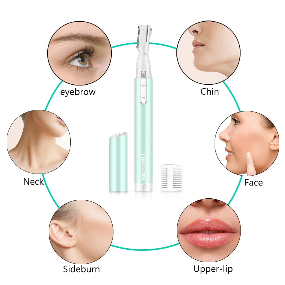 Funstant Eyebrow Trimmer sleek design fits comfortably in hand for quick touch-ups