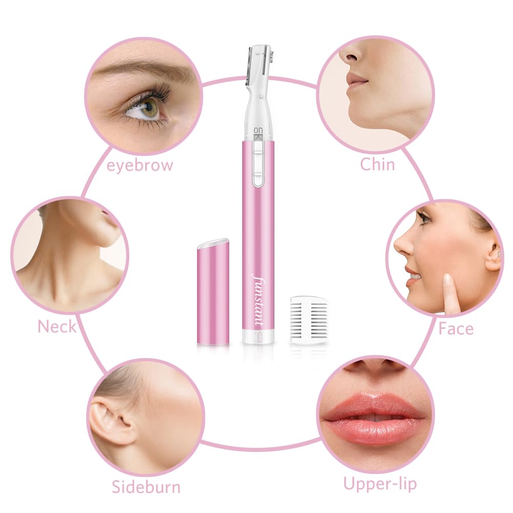 Funstant Upgraded Eyebrow Trimmer battery-operated convenience for quick touch-ups