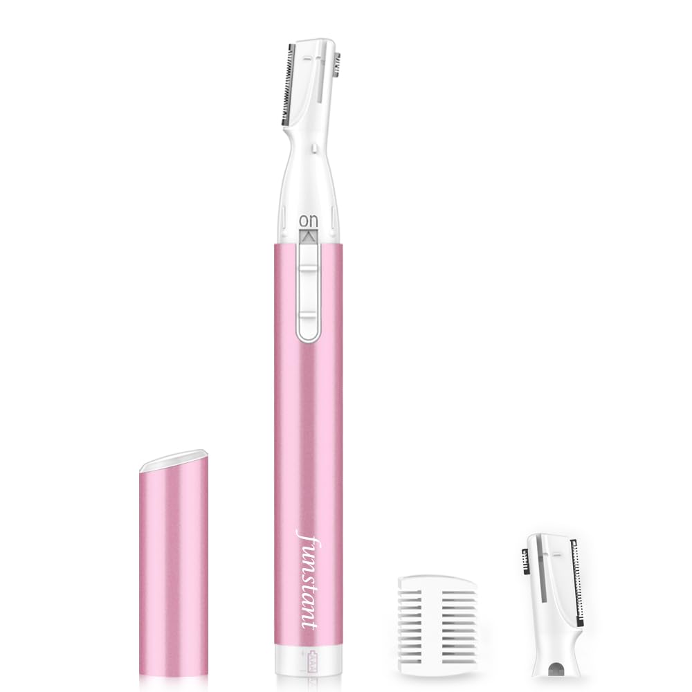 Funstant Upgraded Eyebrow Trimmer full view shows portable grooming in style