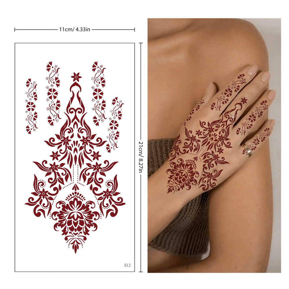 FUNTATTOO brown henna tattoo decor ideas image for outfits and events