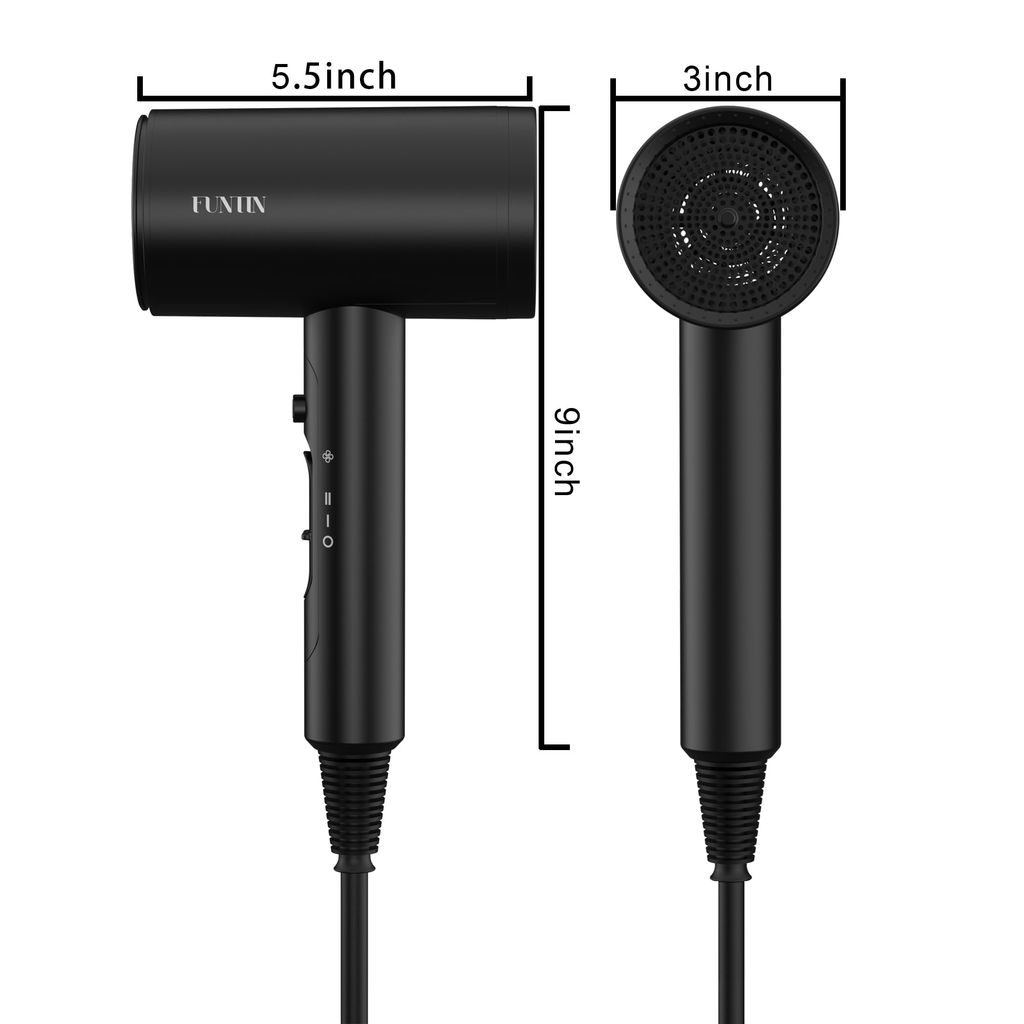 FUNTIN diffuser attachment for curly hair enhancing definition and airflow