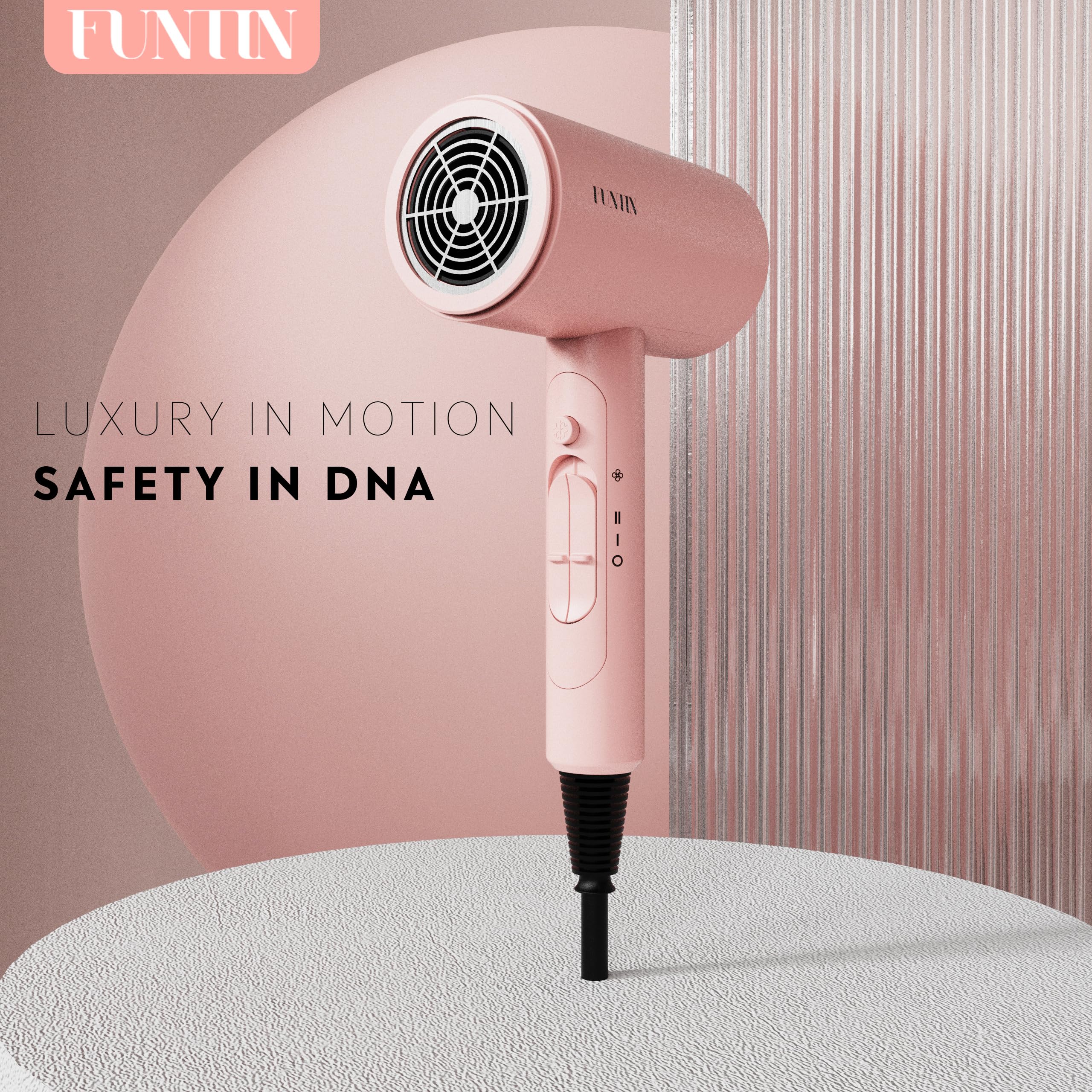 FUNTIN three-attachment setup includes diffuser, brush, and nozzle for versatility.