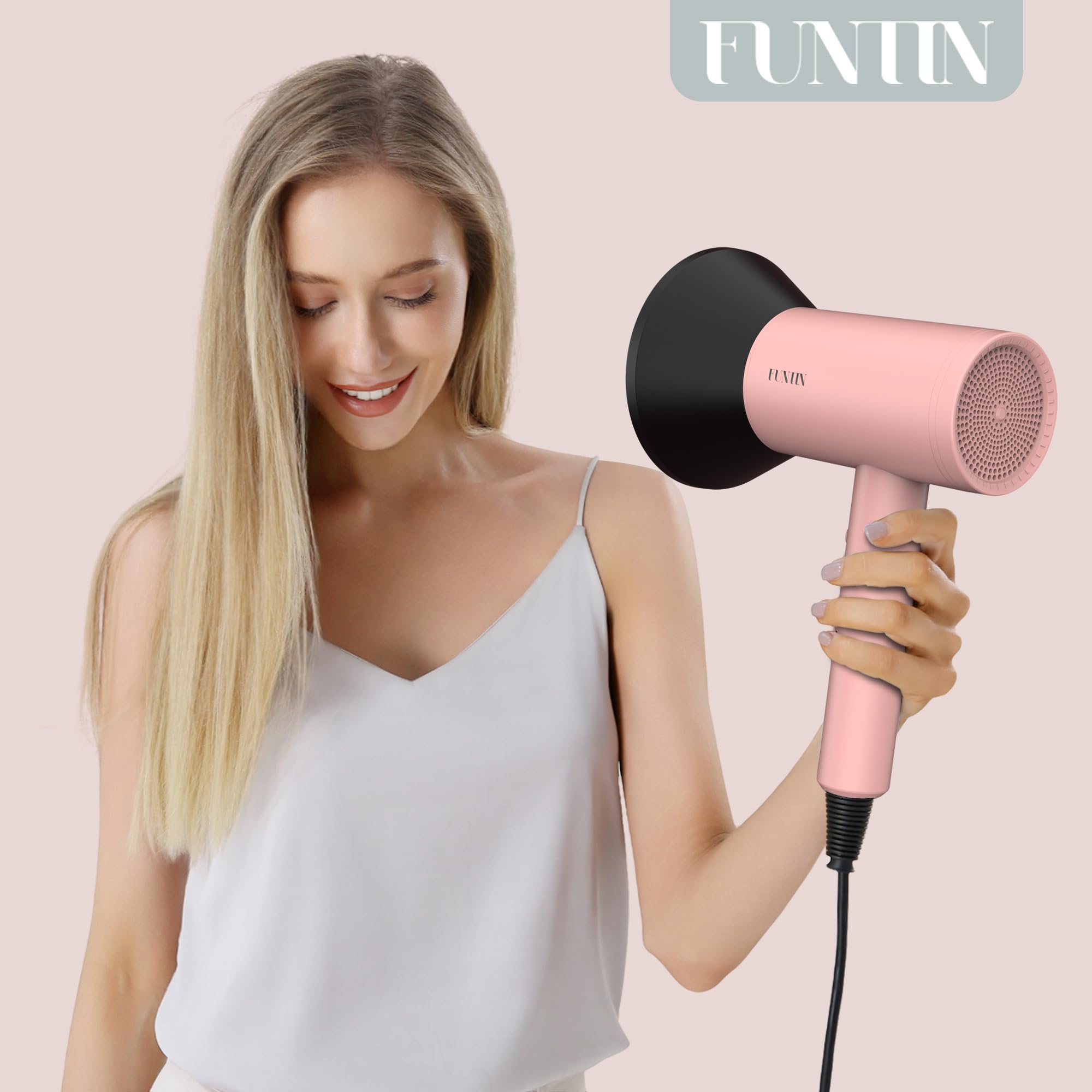 FUNTIN thermostatic control prevents overheating while you style.