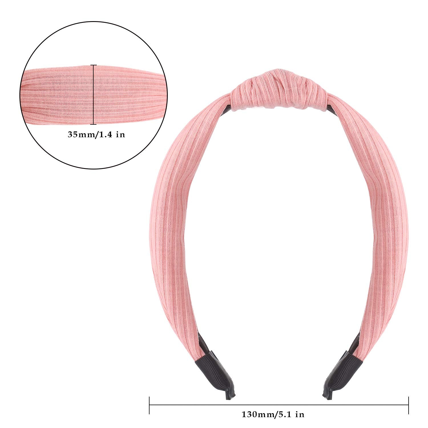 Funtopia knotted headbands worn-on-model shows easy styling option.