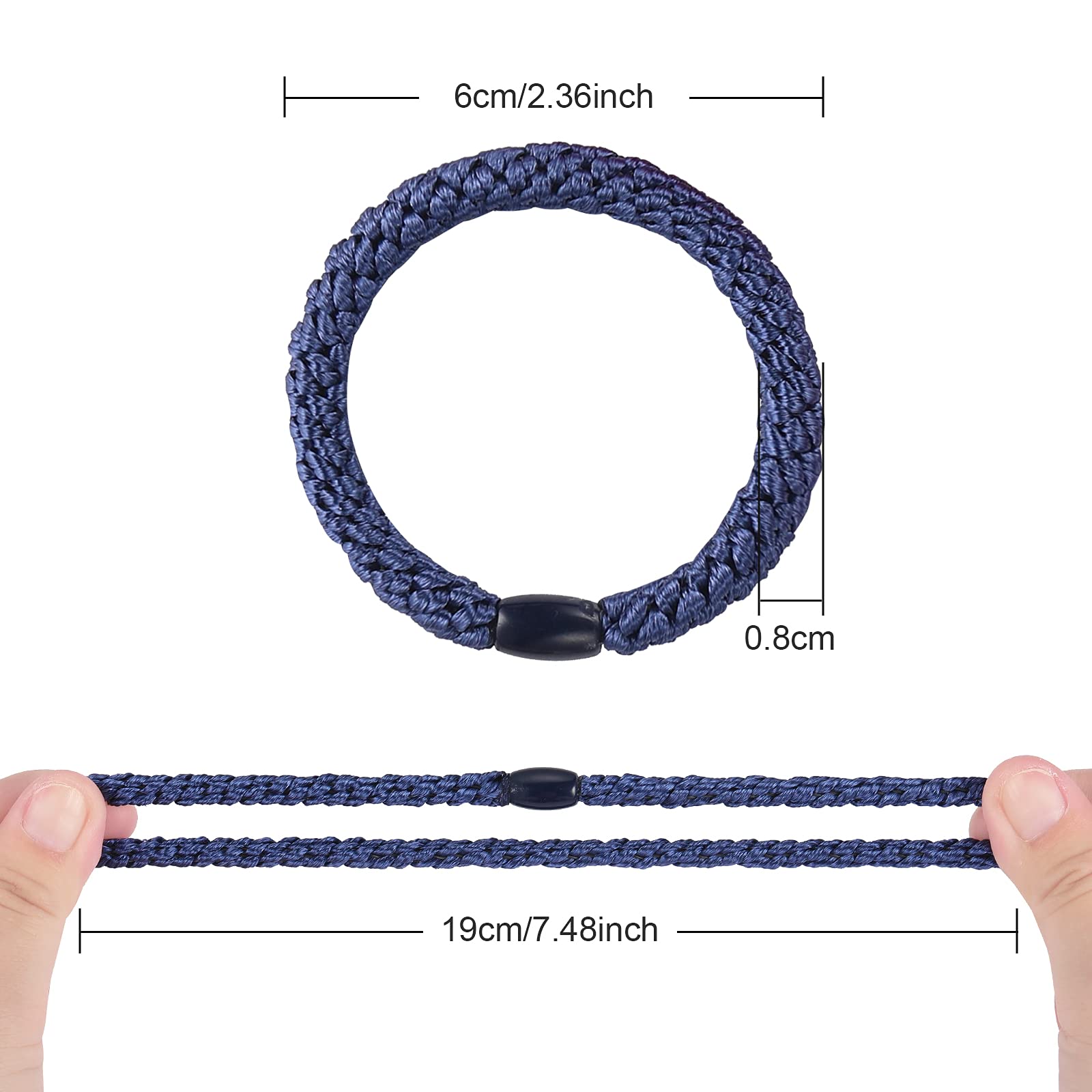 Funtopia mixed color hair ties: versatile colors to match outfits.