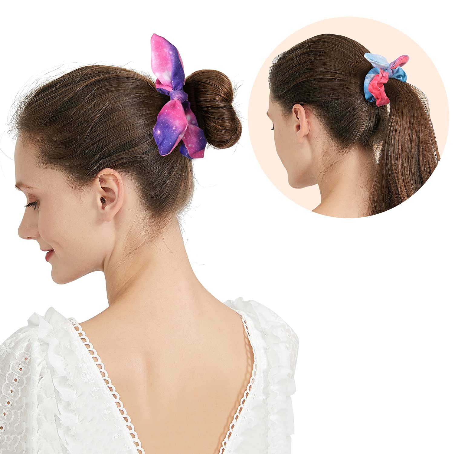 Funtopia ponytail with scrunchie demonstrates secure hold for active days.