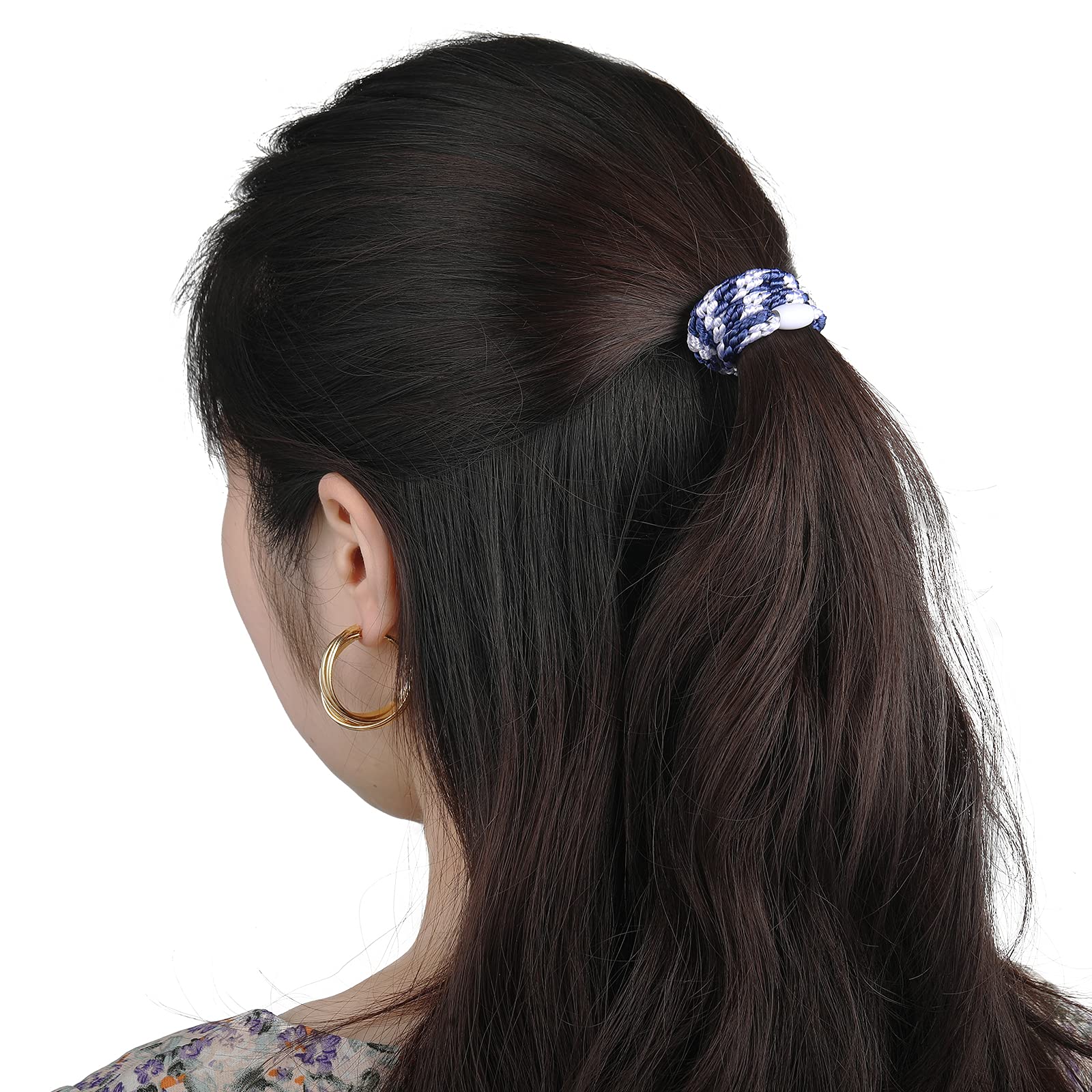 Funtopia soft woven elastic hair ties: gentle on hair.
