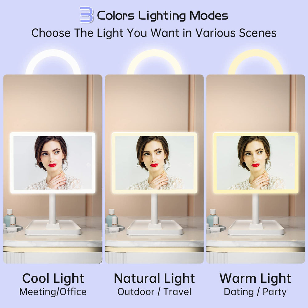 Funtouch 96 LED lights highlight details for precise makeup application.
