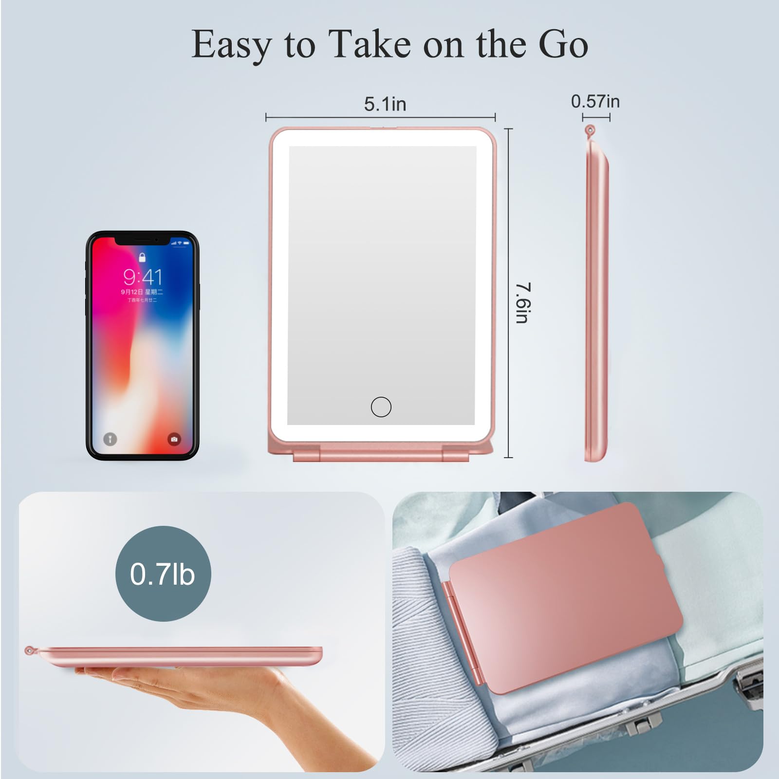 FUNTOUCH brightness adjustable touch mirror for custom glow levels