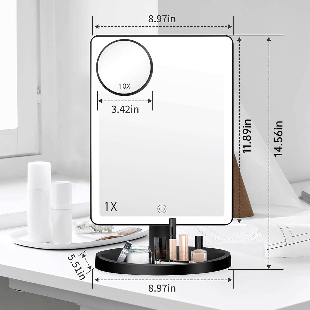 FUNTOUCH makeup mirror 88 LEDs for clear makeup application