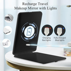 FUNTOUCH portable folding travel mirror shown in compact design for easy packing.