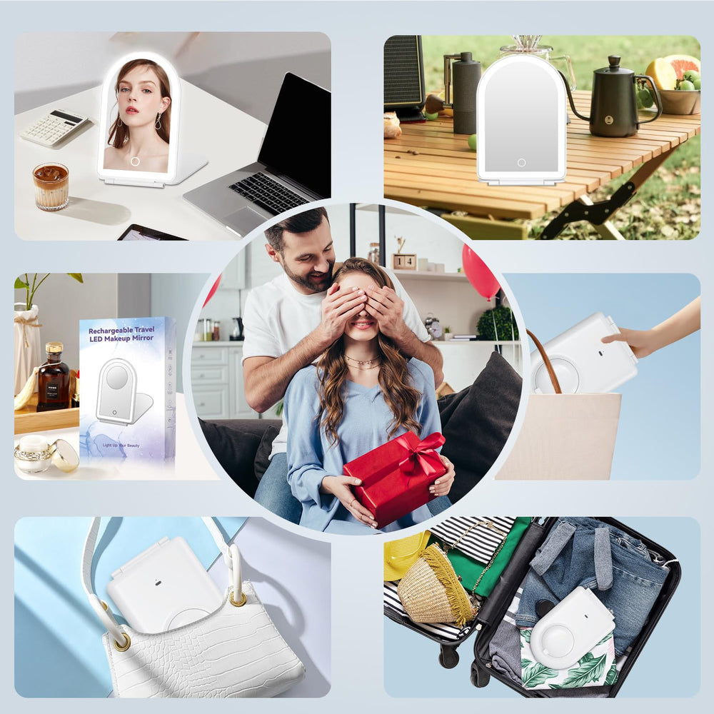 Funtouch premium ABS glass travel mirror gift-ready packaging