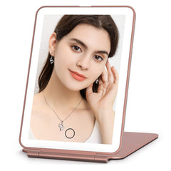 FUNTOUCH rechargeable travel mirror with 72 LEDs for precise makeup under even lighting
