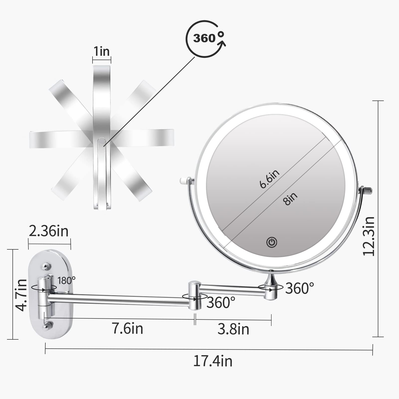FUNTOUCH 360-degree rotation for comfortable viewing from any side.