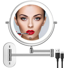 FUNTOUCH 8-inch angled-view mirror for precise makeup application.