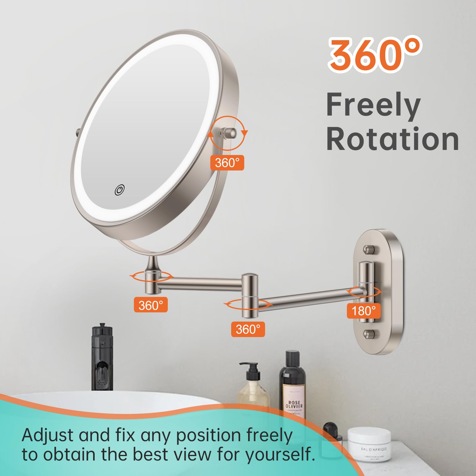 FUNTOUCH anti-rust stainless steel construction resists bathroom moisture