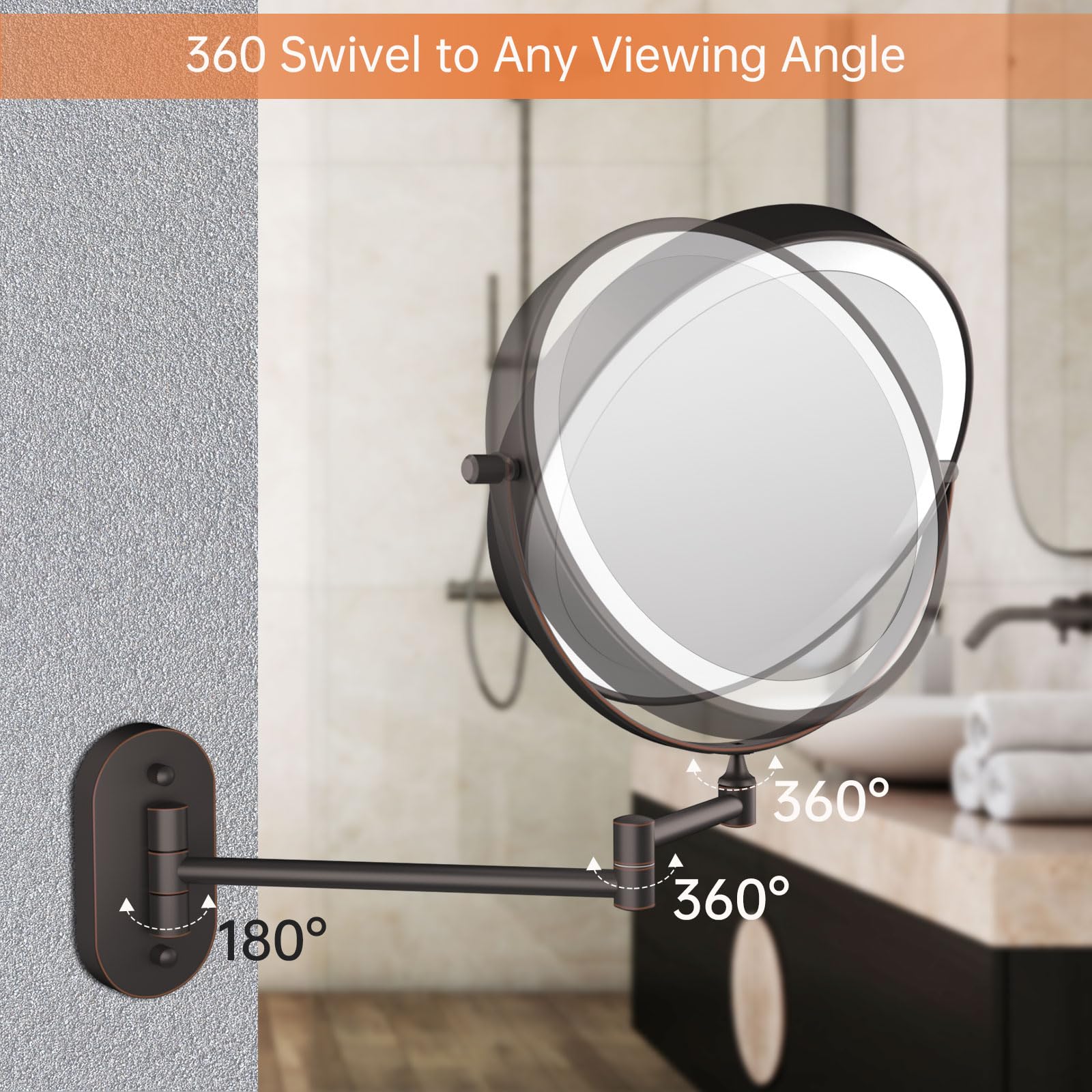 FUNTOUCH antique bronze finish adds classic bathroom style.
