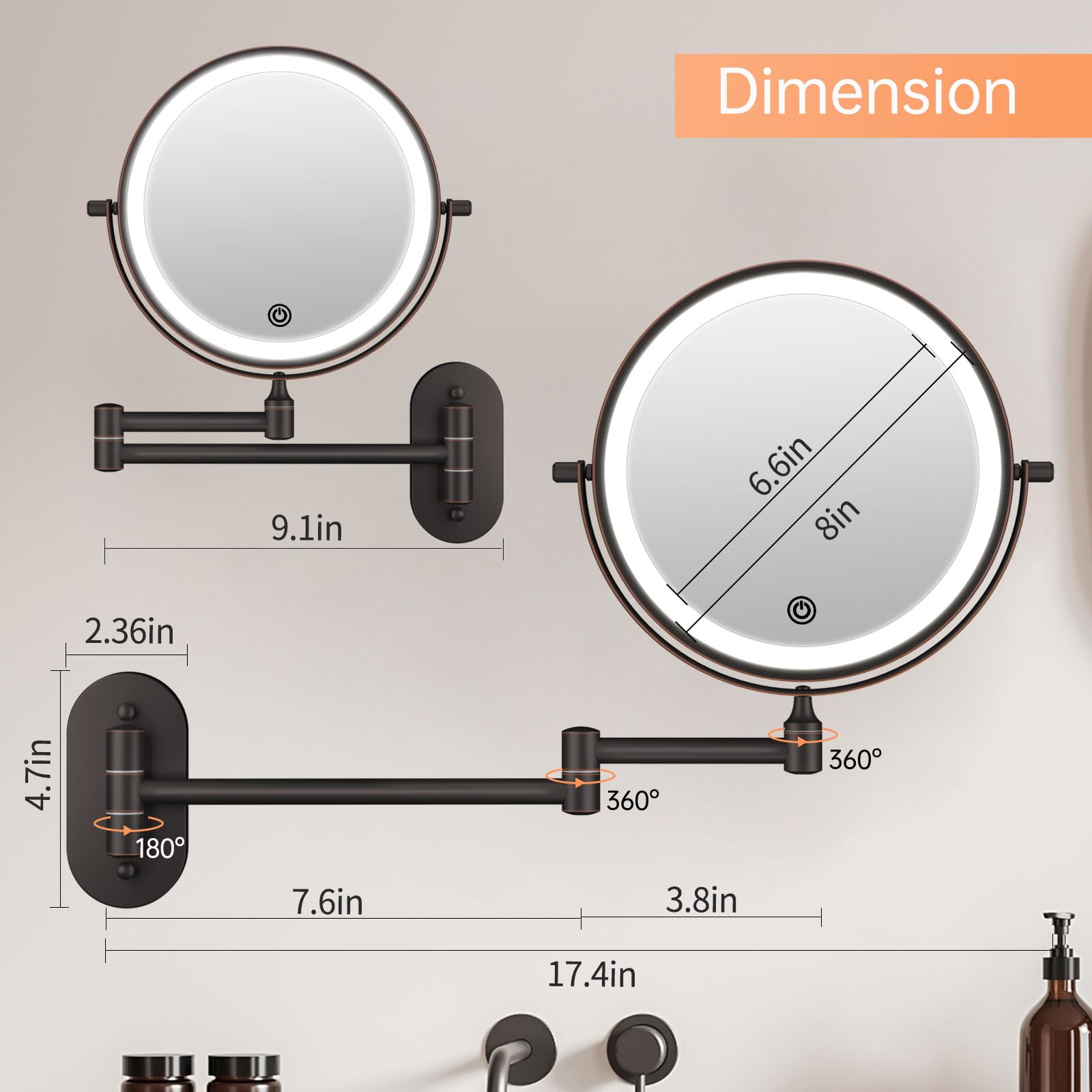 FUNTOUCH touch-dimming control for quick brightness adjustments.