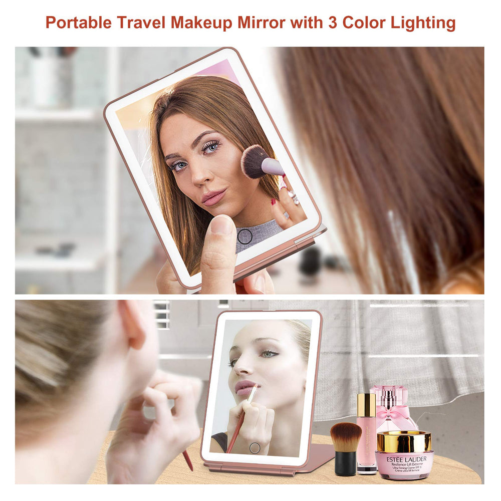 FUNTOUCH soft bottom pads keep the mirror stable during makeup application